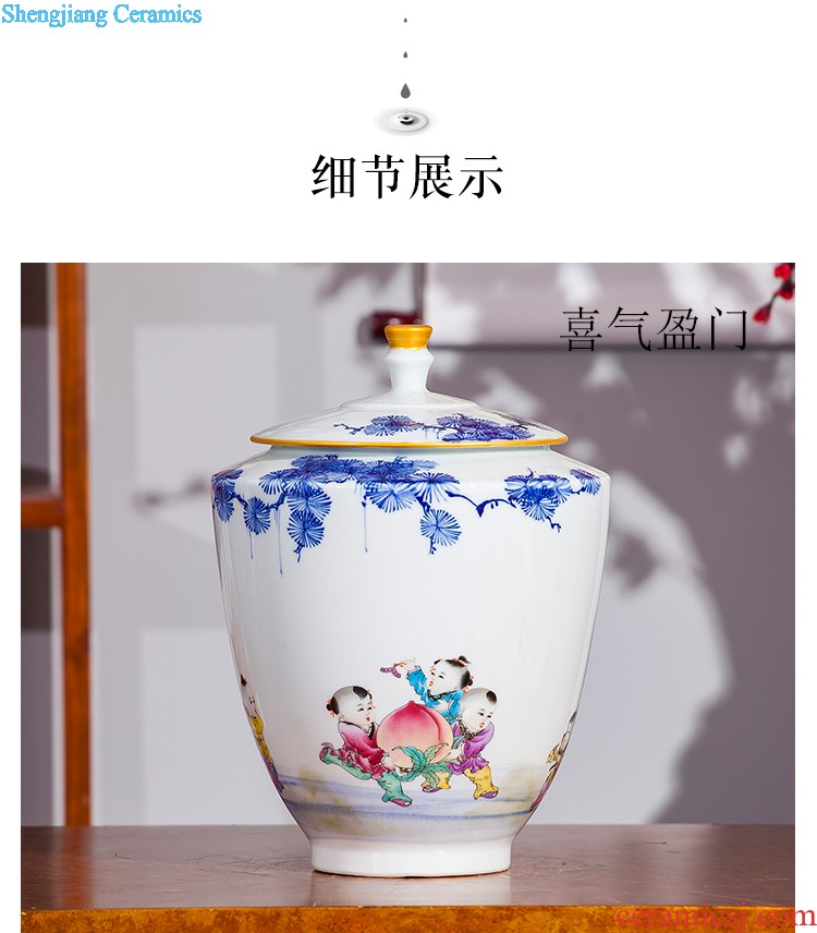 Jingdezhen ceramics kiln vase archaize creative Chinese style household adornment handicraft furnishing articles cb131 sitting room