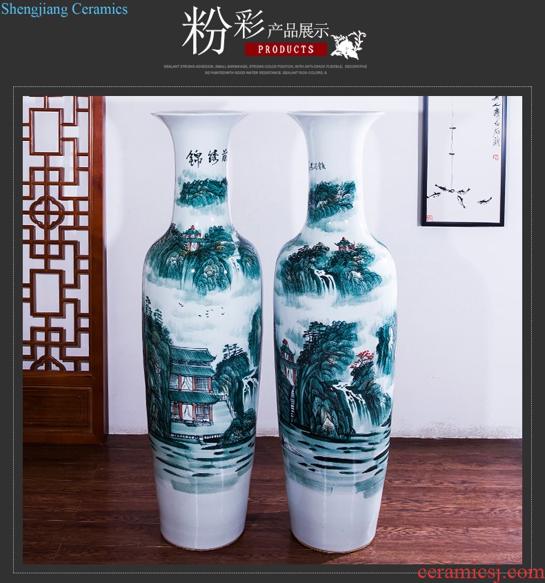 Sharply jingdezhen ceramics glaze of large vases, flower arranging furnishing articles sitting room porch decoration of Chinese style household is high