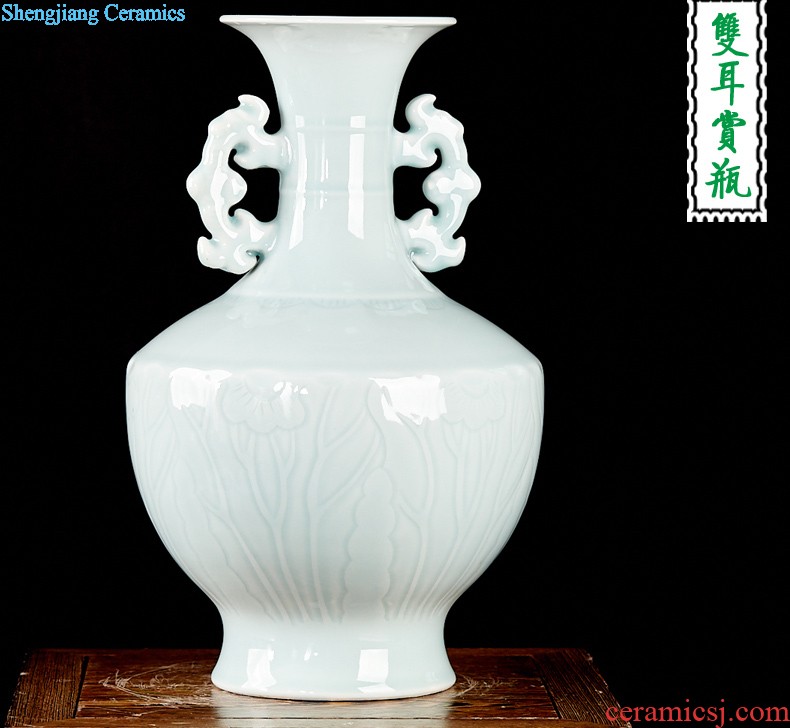 Sf34 jingdezhen ceramics Blue and white porcelain vase splendid was the French hotel decoration furnishing articles in the living room