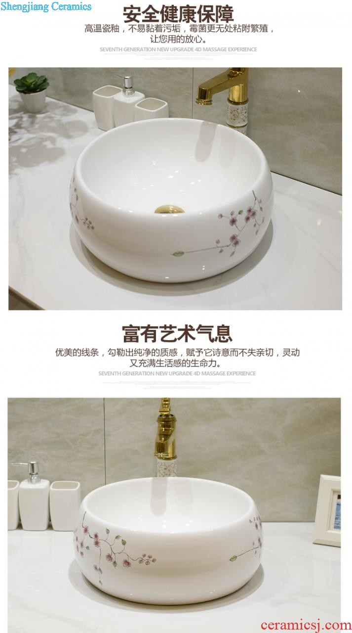 Koh larn, qi stage basin sink ceramic sanitary ware art basin washing a face of the basin that wash a face oval shamrock glittering