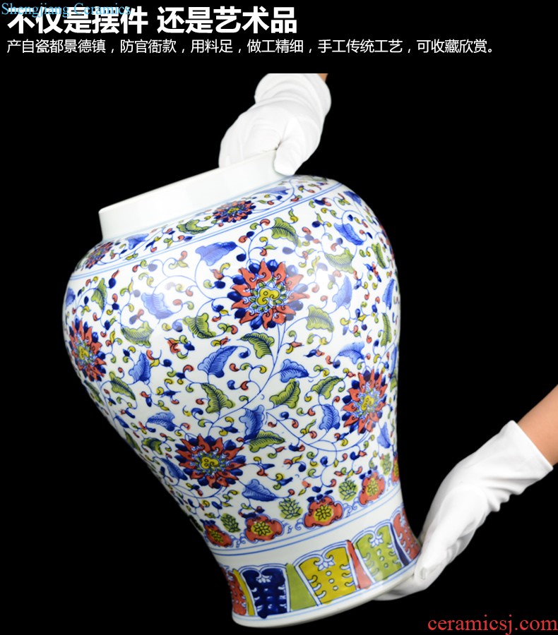 Jingdezhen ceramic hand-painted vases furnishing articles celebrity master new Chinese style household act the role ofing is tasted the sitting room porch place by hand