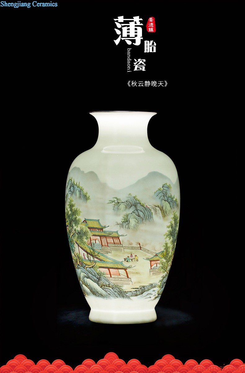 Jingdezhen ceramics vase landscape painting of flowers and flower arrangement sitting room place mesa home TV ark adornment ornament