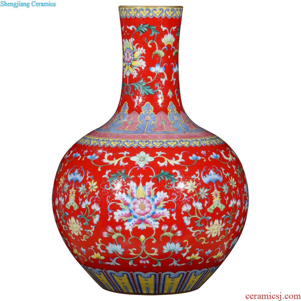 Jingdezhen ceramics antique blue-and-white jungle both were bottles of the sitting room of Chinese style household decoration vase furnishing articles