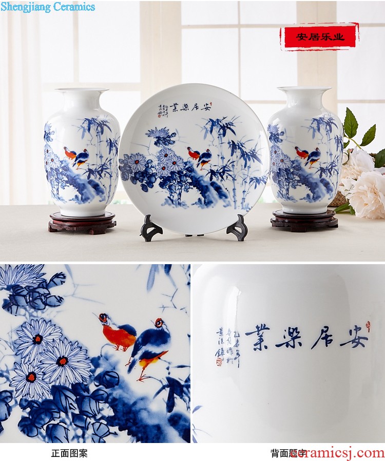 Jingdezhen ceramics famous hand-painted design hotel TV sitting room ark of large vases, furnishing articles large red