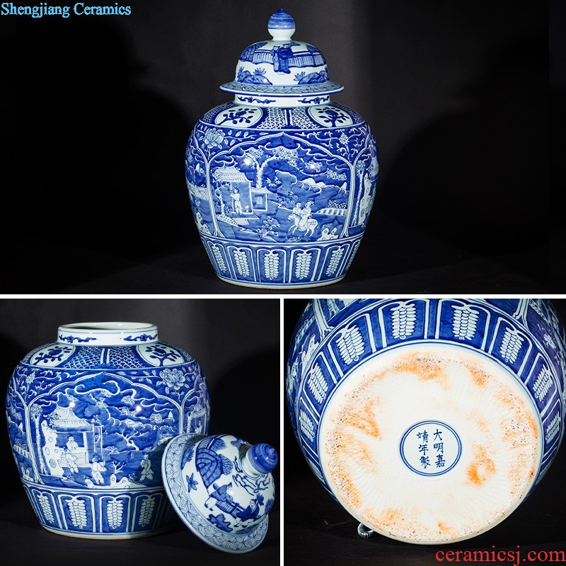 Jingdezhen ceramic hand-painted pastel vases, flower arranging furnishing articles Tong qu process household act the role ofing is tasted Chinese style the sitting room porch