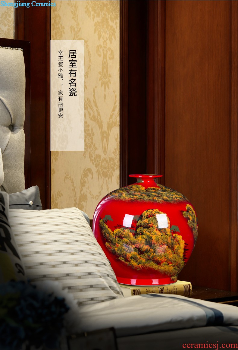 Cb9 furnishing articles of jingdezhen ceramic vase faceplate three-piece suit contemporary and contracted sitting room flower decorations arts and crafts