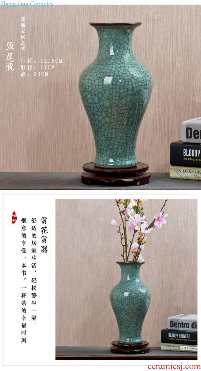 Jingdezhen ceramic vase furnishing articles variable blue porcelain creative living room flower arranging flowers, Chinese style household decorations