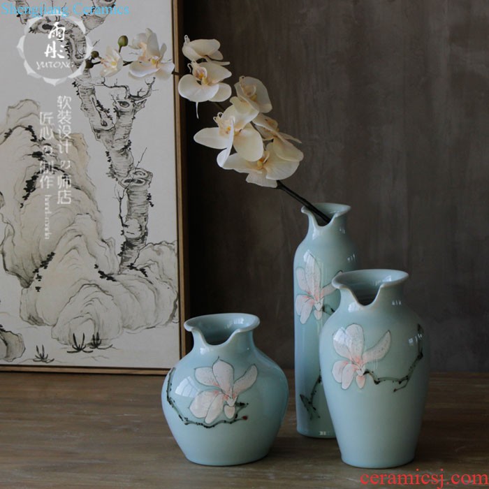 Rain tong home | jingdezhen ceramics Green landscape creative caddy household decoration porcelain