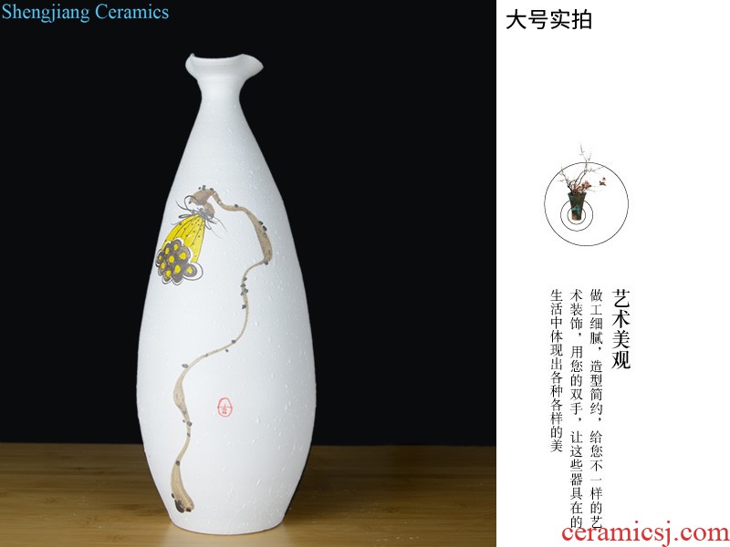 Jingdezhen ceramic vases, white European vase three-piece furnishing articles contracted sitting room between example home decoration