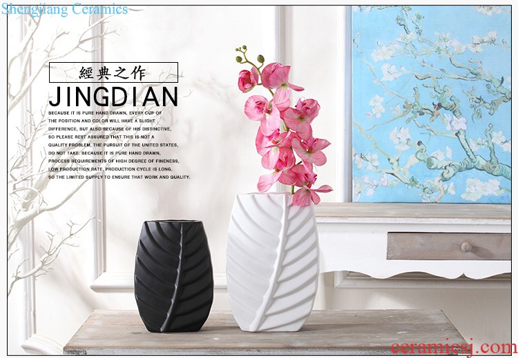 Jingdezhen vase furnishing articles dried flowers flower arrangement sitting room TV ark creative ceramic zen new Chinese style soft adornment ornament