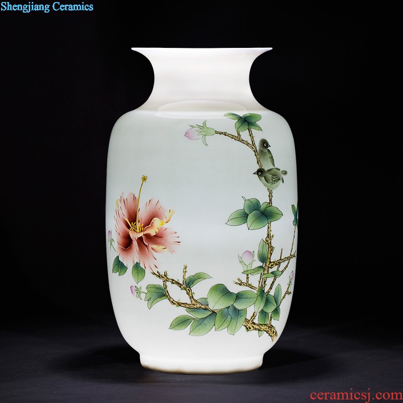 Cb72 jingdezhen ceramics vase furnishing articles mountains xiuse three-piece home sitting room adornment handicraft arranging flowers