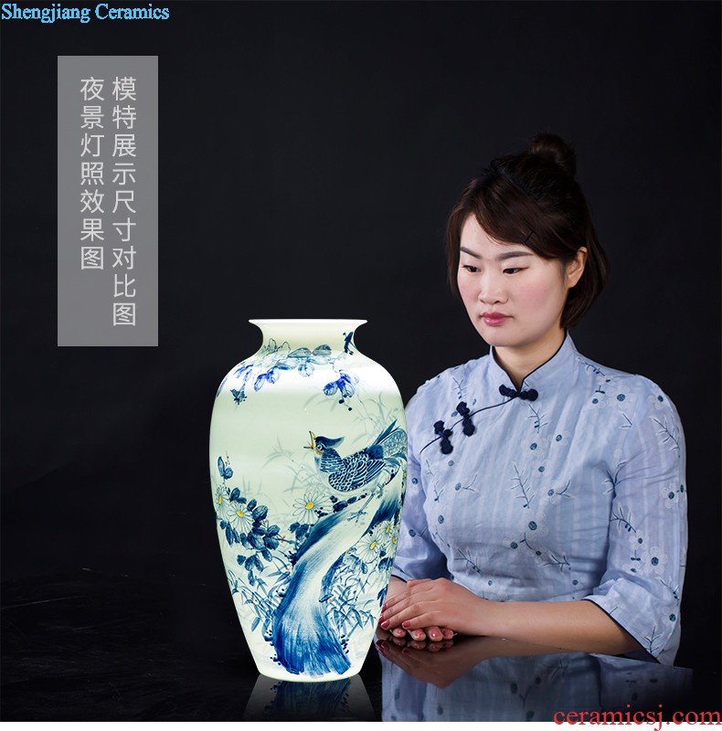 Jingdezhen ceramics hand-painted the ancient philosophers figure sitting room of large vase decoration as furnishing articles Z058 wedding gift