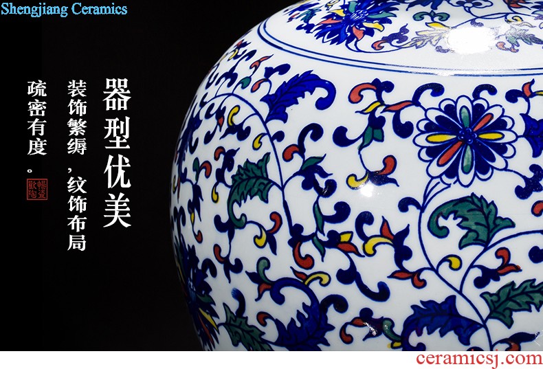 Jingdezhen ceramics famous hand-painted vases furnishing articles furnishing articles sabingga sukdun dergici jimbi Chinese style porch ark sitting room adornment