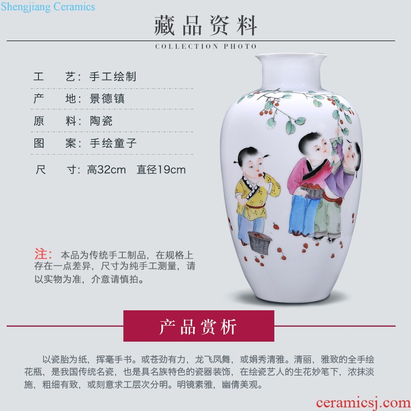 Jingdezhen ceramic furnishing articles hand-painted vases, flower arranging new Chinese TV ark of contemporary sitting room adornment handicraft furnishing articles