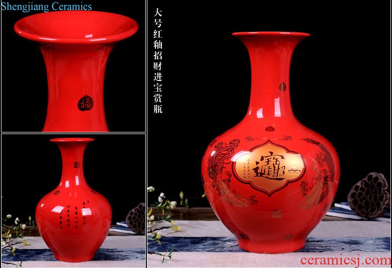 Jingdezhen ceramics vase furnishing articles kiln quiver of new Chinese style living room home wine decoration decoration process