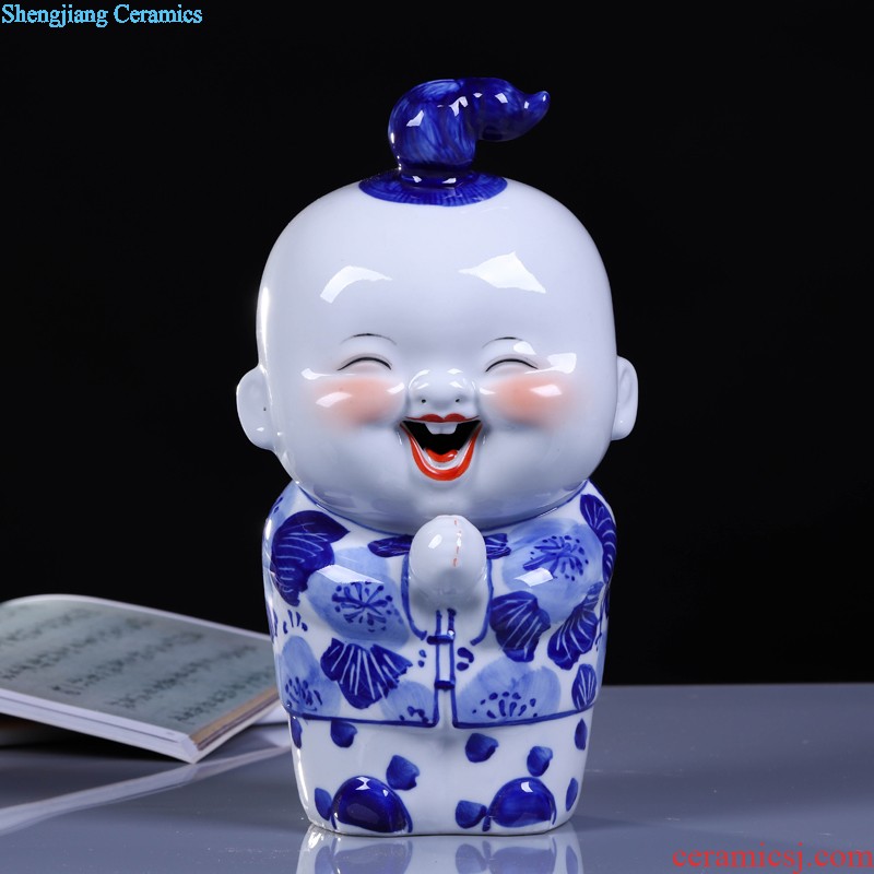 Jingdezhen ceramics furnishing articles Qiu Songxia hand-painted, vases, sitting room of Chinese style household table decorations decoration