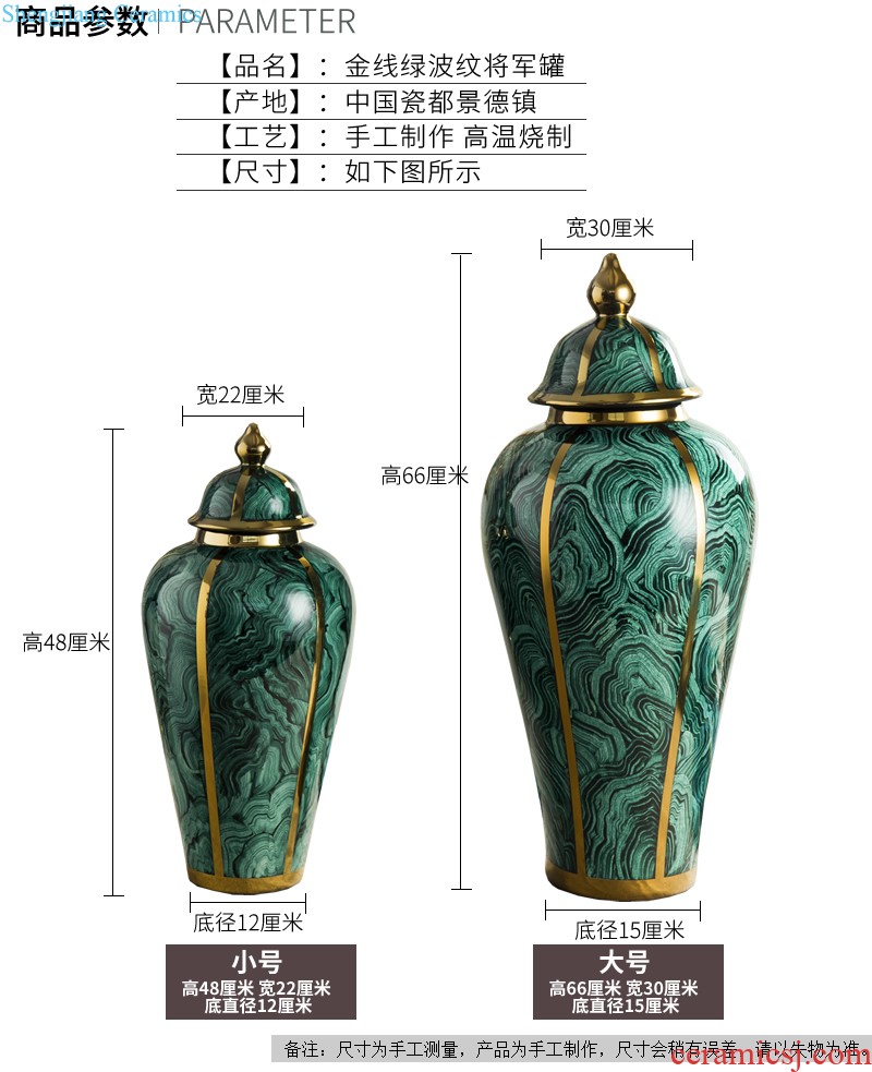 Jingdezhen ceramic vase hand-painted creative home furnishing articles small pure and fresh and dried flowers flower arrangement table soft adornment ornament