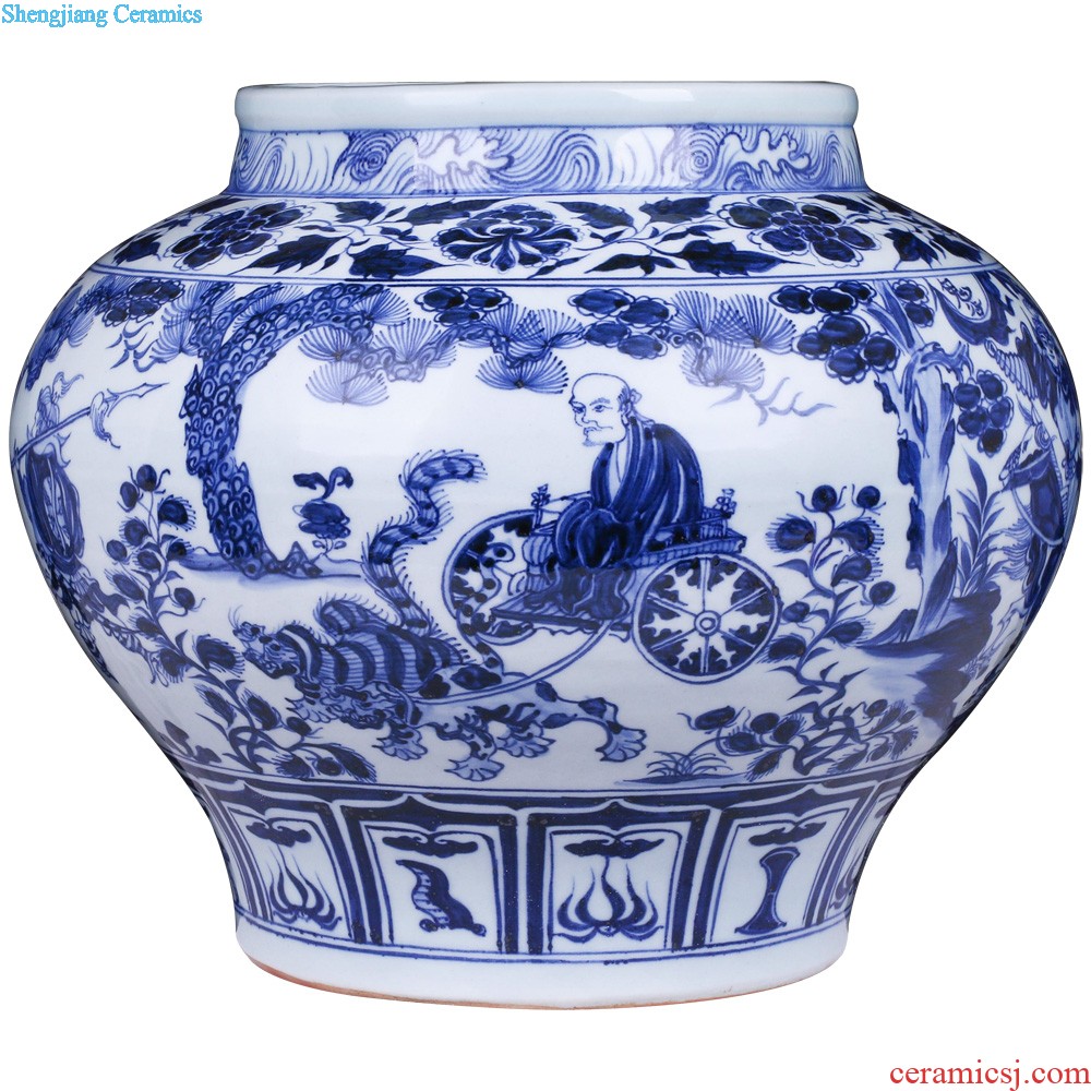 Jingdezhen ceramics furnishing articles of Chinese style of blue and white porcelain vase flowers Vogue to live in the living room TV cabinet decoration