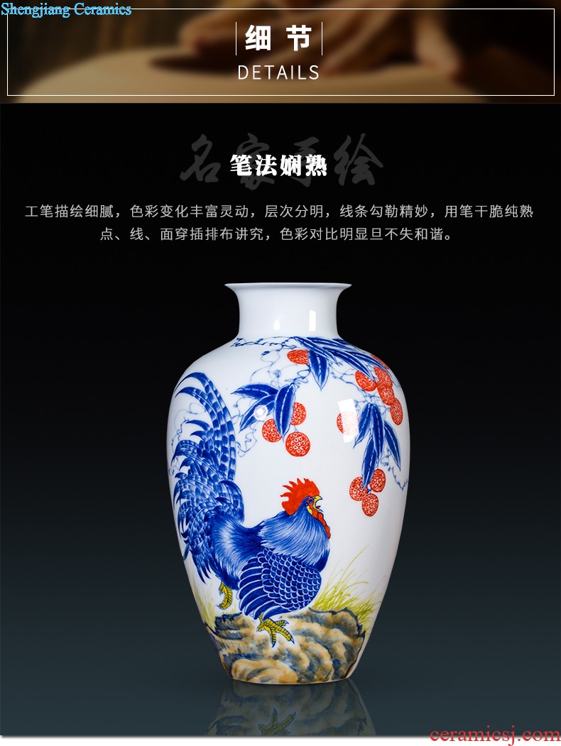 Hc - 093 jingdezhen ceramics vases, flower arranging bamboo seven sages in classical Chinese ancient frame sitting room adornment is placed