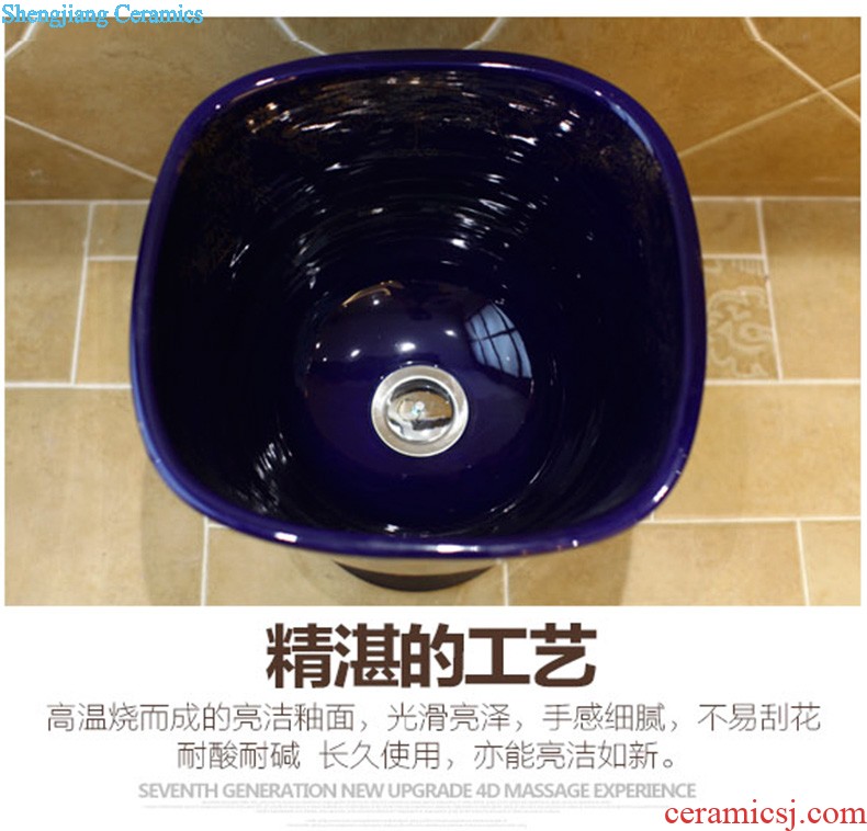 Koh larn, qi ceramic sanitary ware of toilet stage basin sink toilet lavatory basin hand-painted plum blossom