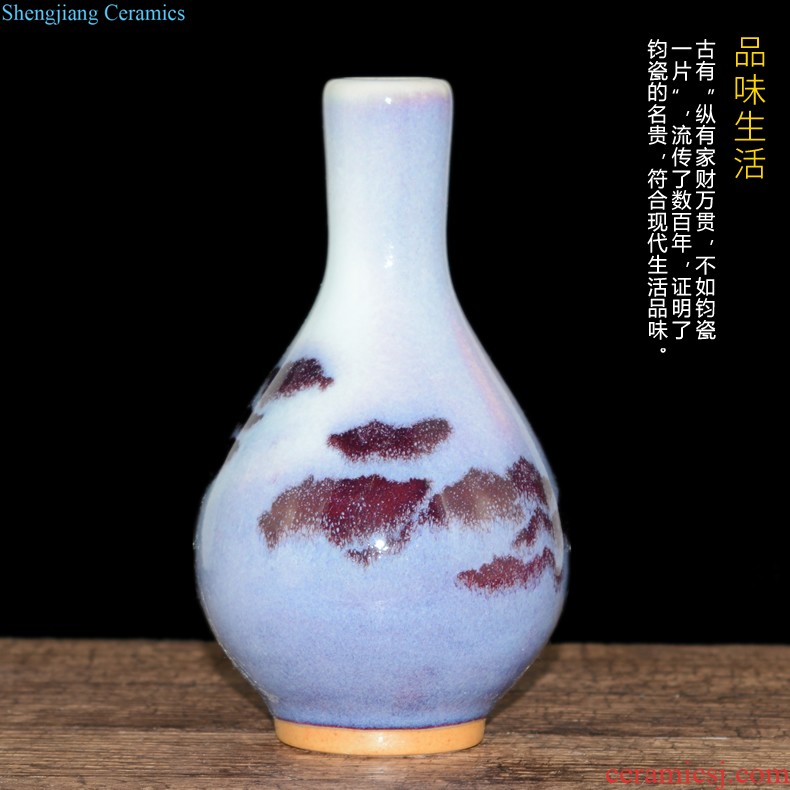 Jingdezhen ceramics Straight tall vases, contracted Sitting room ground dried flowers flower arrangement home decoration furnishing articles