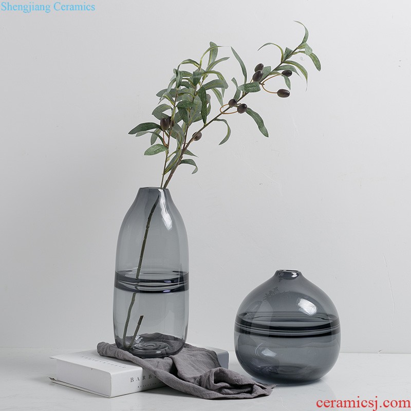 Creative household adornment contemporary and contracted furniture furnishing articles Fashionable sitting room landing simulation ceramics vase flowers