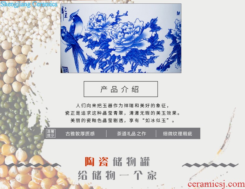 Jingdezhen ceramics antique blue-and-white bound branch lotus bottles of Chinese classical large Angle of the sitting room a few adornment furnishing articles