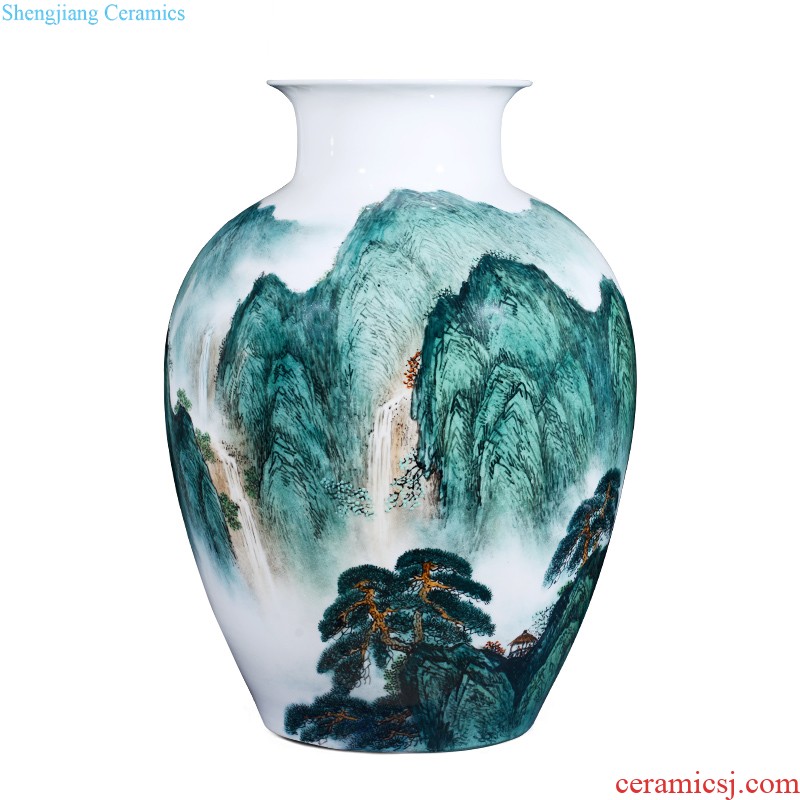 Jingdezhen blue and white vase painting of flowers and big Chinese pottery and porcelain imitation qing qianlong sitting room bedroom home furnishing articles