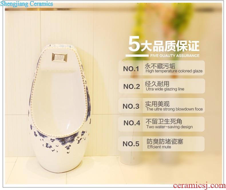 Koh larn, qi ceramic art basin mop mop pool ChiFangYuan one-piece mop pool diameter 40 cm flower branches