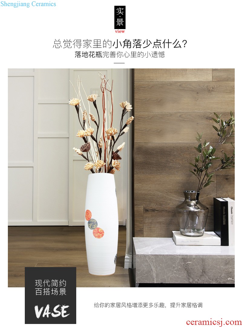 Jingdezhen porcelain vase furnishing articles contracted sitting room creative fashion crafts black glaze beauty bottles of ceramic decoration