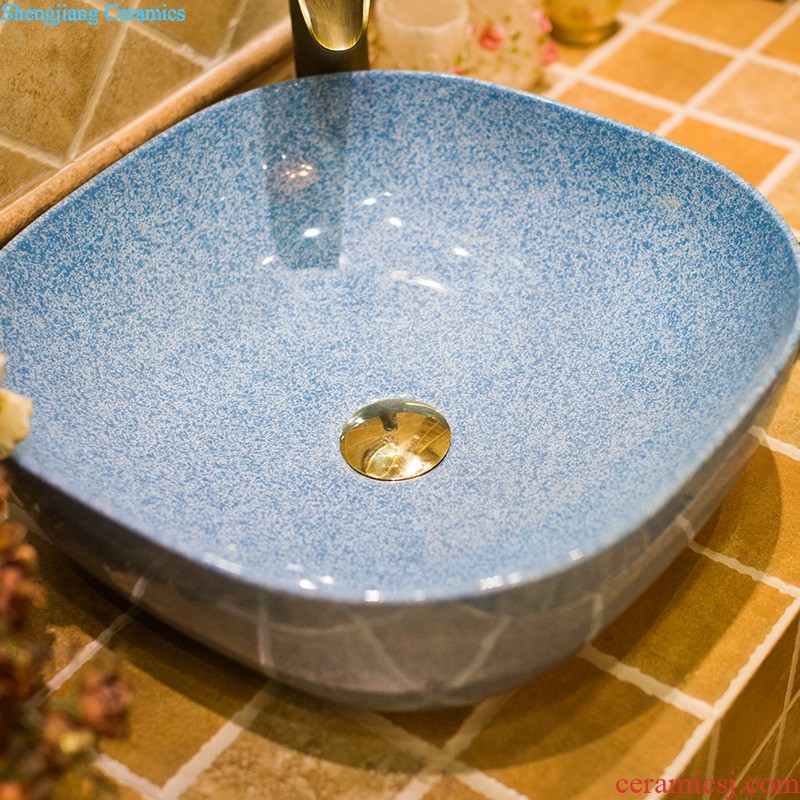 Koh larn, qi stage basin sink lavatory ceramic european-style bathroom art basin of underwater world of the basin that wash a face