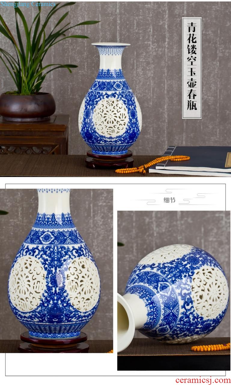 Jingdezhen ceramic vase furnishing articles porcelain vases, ceramic flower arranging flowers sitting room is contemporary and contracted household adornment