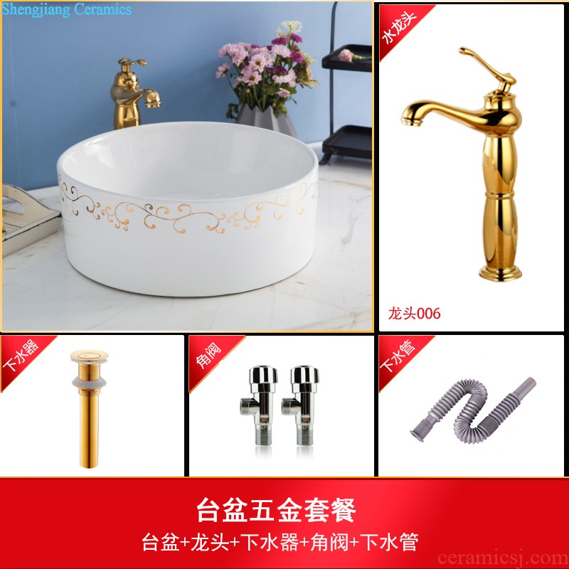 Koh larn, qi stage basin to jingdezhen ceramic lavabo that defend bath lavatory basin art