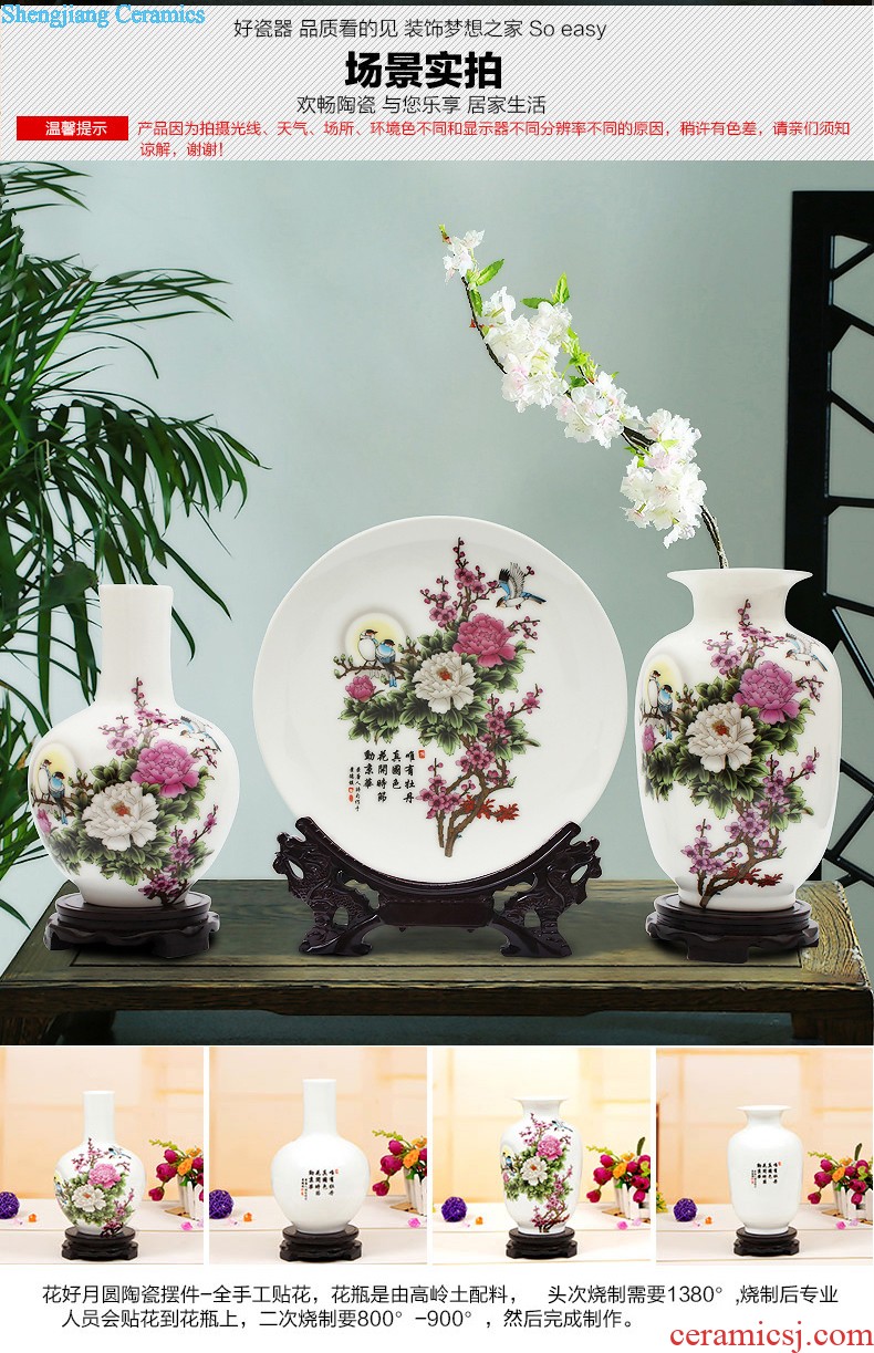 Jingdezhen ceramic vase furnishing articles sitting room flower arranging antique porcelain kiln little Chinese style household decorations arts and crafts