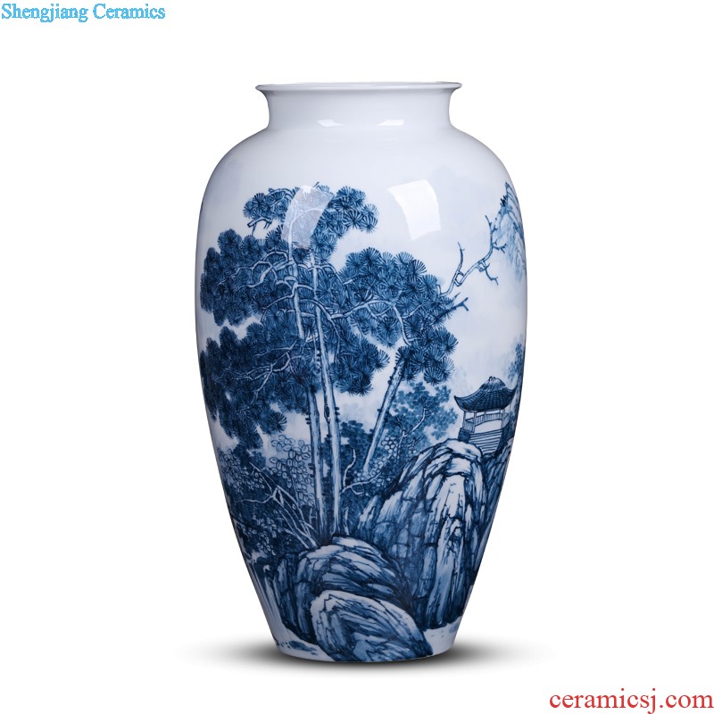 Jingdezhen ceramics vase hand-painted south garden sweet wind New Chinese style household adornment the sitting room TV ark furnishing articles