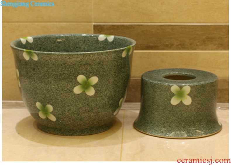 Koh larn, qi ceramic art basin mop mop pool ChiFangYuan one-piece mop pool diameter of 30 cm swirl marks