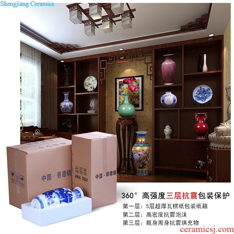 Jingdezhen ceramics hand-painted modern Chinese blue and white porcelain vases, flower arrangement sitting room crafts home decoration furnishing articles