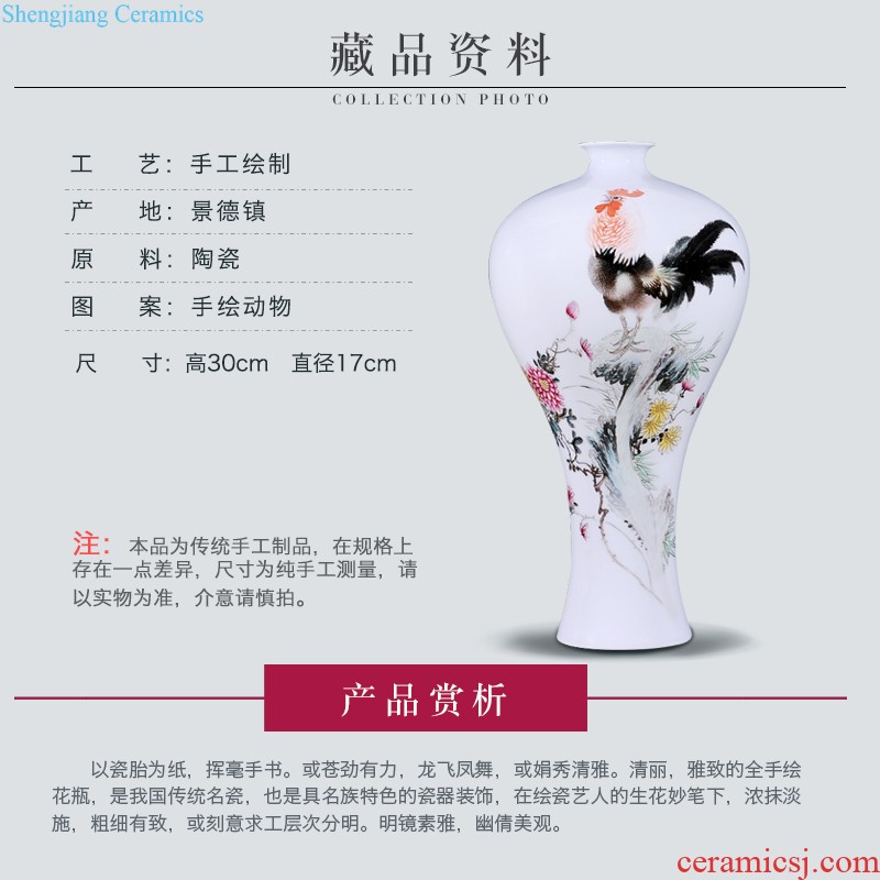 Jingdezhen ceramics hand-painted dried flowers of blue and white porcelain vase new porch collections of Chinese style household adornment furnishing articles