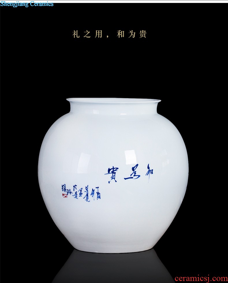 Jingdezhen ceramics European golden large vases, contemporary and contracted sitting room adornment is placed villa hc - 078