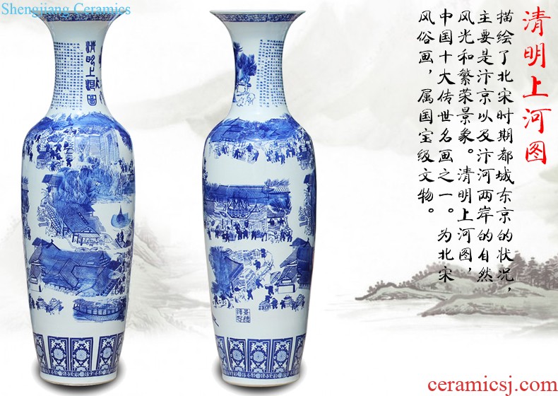 Jingdezhen ceramic kiln of large vase European sitting room hotel villa dry flower arranging flowers adornment furnishing articles