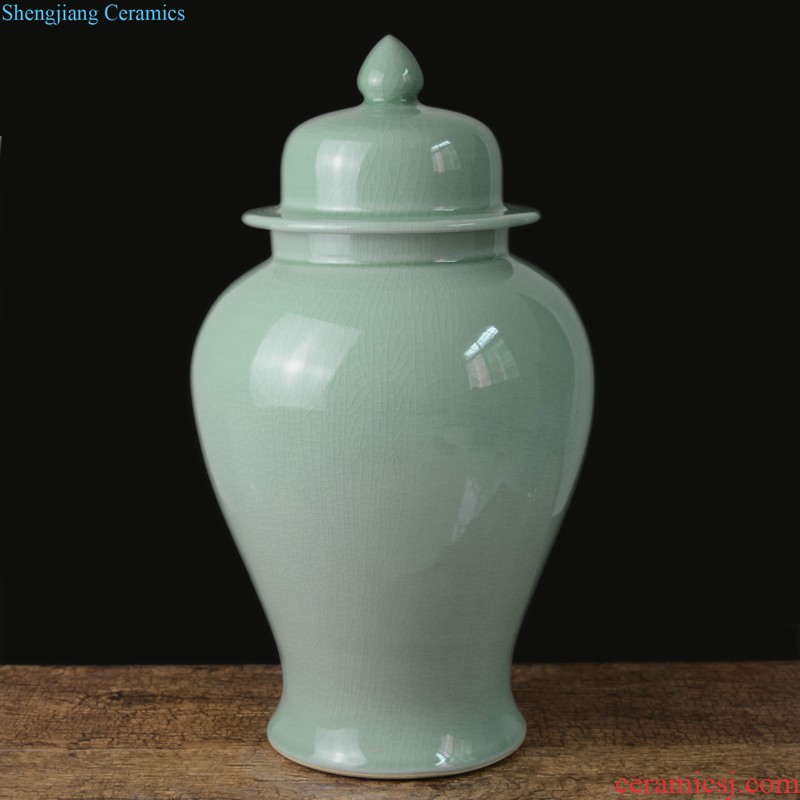 Jingdezhen ceramic pot Chinese hand-painted lotus sitting room between example creative household soft adornment handicraft furnishing articles