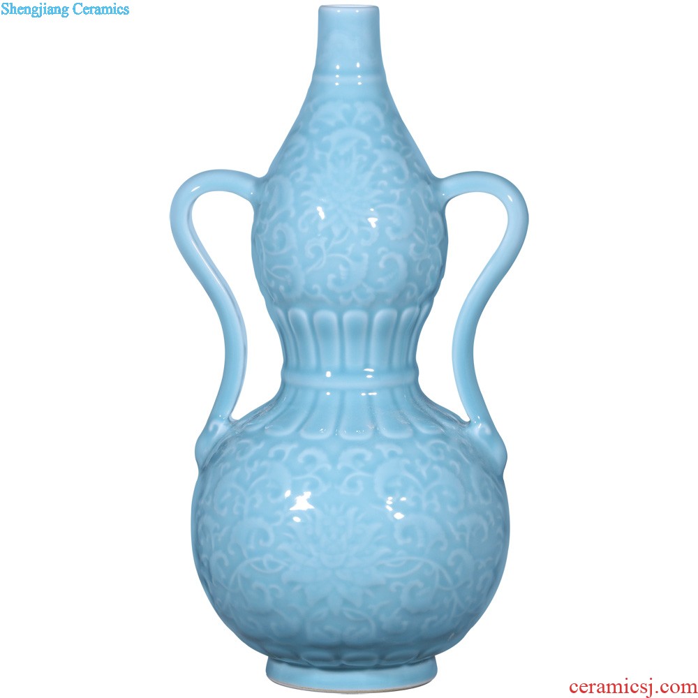 Jingdezhen ceramic vase furnishing articles imitation qing qianlong pastel dress on bottles of home sitting room adornment ornament