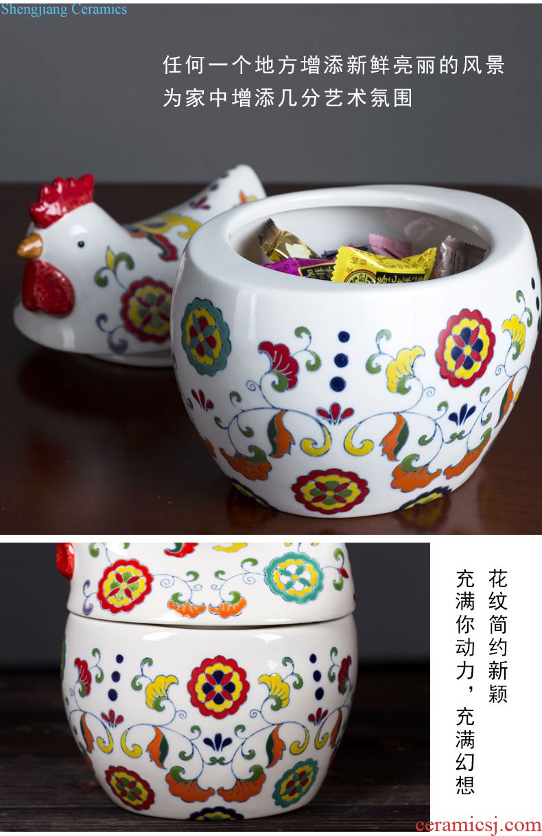 Jingdezhen manual Chinese rural study classical bedroom home dress and sit stool hand-painted ceramic drum stool flowers