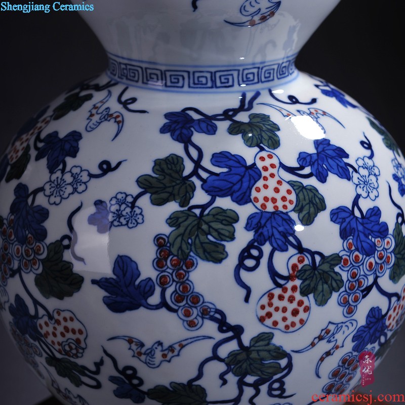 Jingdezhen ceramics vase hand-painted beauty jade Chinese style household adornment the sitting room TV ark furnishing articles