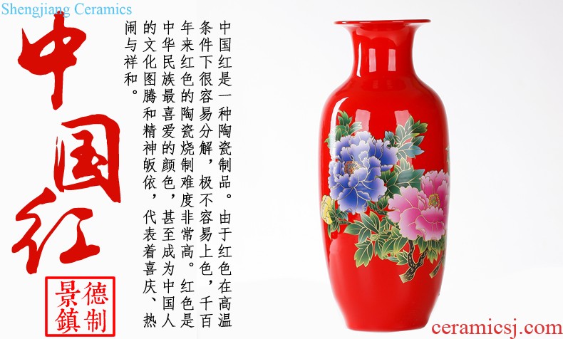 Jingdezhen ceramics hand-painted archaize sitting room home furnishing articles mesa adornment handicraft powder enamel vase characters