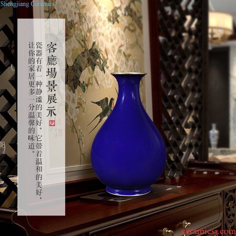 Jingdezhen ceramics imitation qing qianlong fuels the longfeng play pearl mei bottle of dry flower vase home sitting room adornment is placed