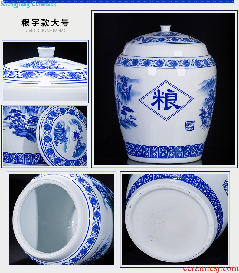 Jingdezhen ceramics antique blue-and-white bound branch lotus bottles of Chinese classical large Angle of the sitting room a few adornment furnishing articles