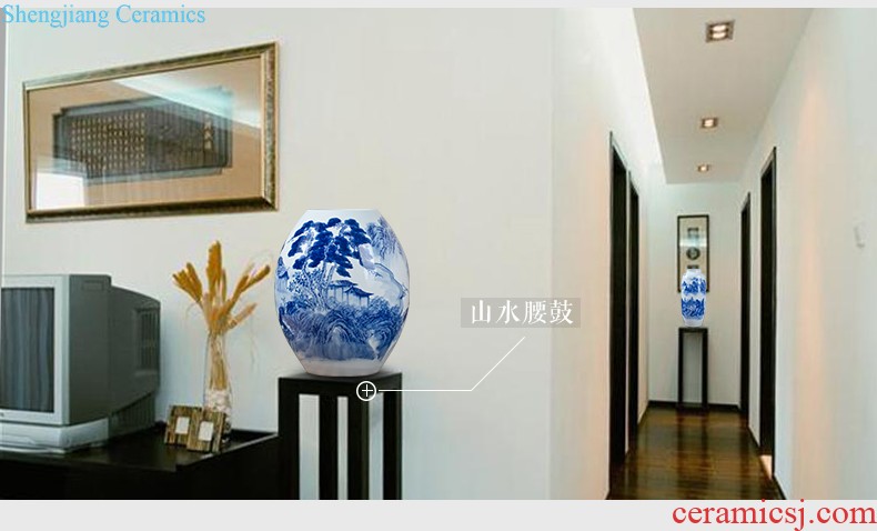 Jingdezhen porcelain of large vases, ceramic furnishing articles hand-painted new Chinese flower arranging large sitting room adornment ornament