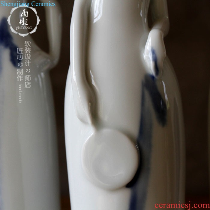 The rain tong home | jingdezhen blue and white porcelain ceramics classic wind round cans ceramic pot sitting room porch place