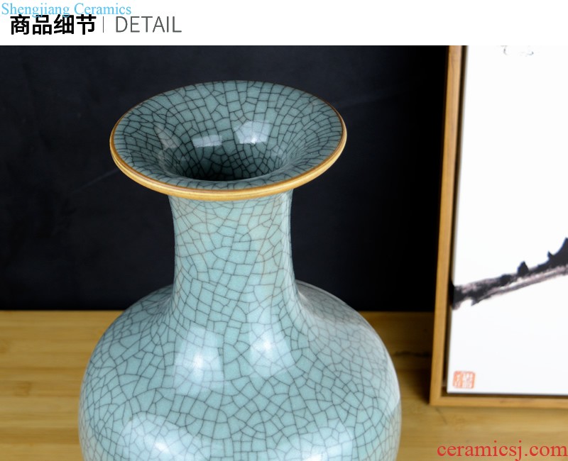 Jingdezhen ceramic vase creative television wine sitting room porch new Chinese style household soft adornment flower arranging furnishing articles